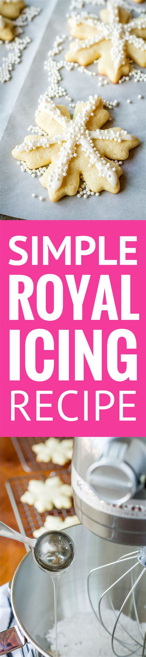 Confectioners' sugar, meringue powder, and water. Simple Royal Icing Recipe -- this royal icing is SO ridiculously easy to make! No egg whites, no ...