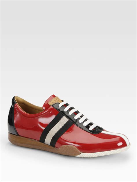 Bally Freenew Patent Leather Sneakers In Red For Men Lyst