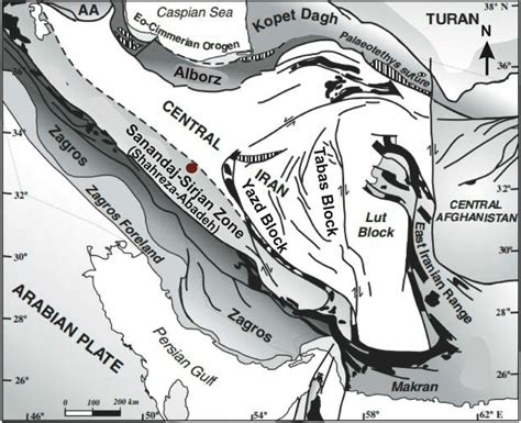 Tectonic Scheme Of Iran With The Main Tectonic Subdivisions Modified