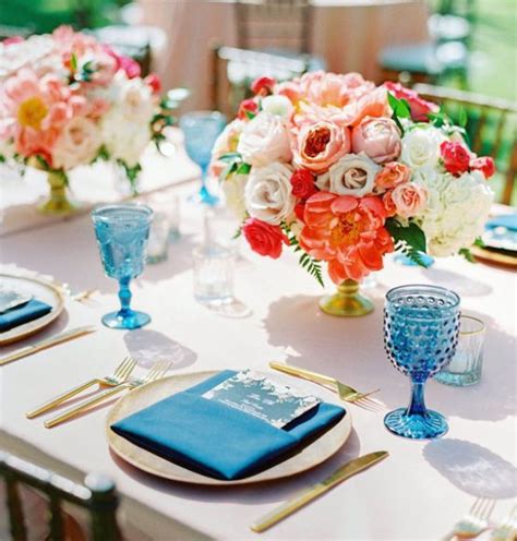 Coral And Navy Blue Wedding Color Scheme Summer Wedding Color Ideas