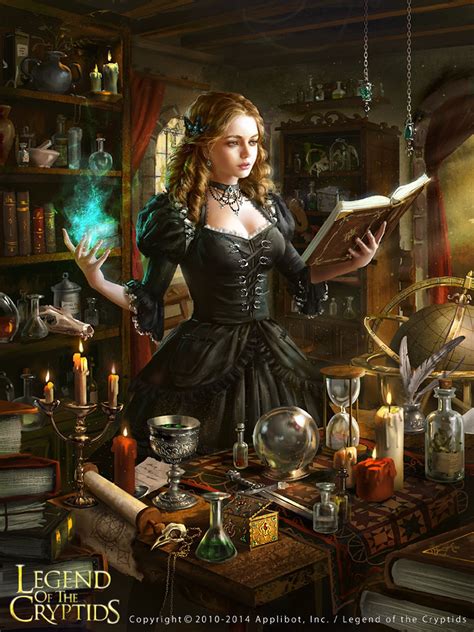 Original Fantasy Character Beauty Legend Witch Magic Book Games