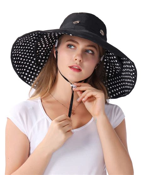 Buy Packable Extra Large Brim Floppy Sun Hat Reversible Upf 50 Beach Sun Bucket Hat Online At