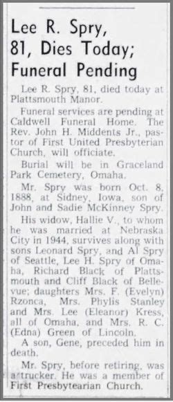 Lee Roy Spry 1888 1970 Find A Grave Memorial