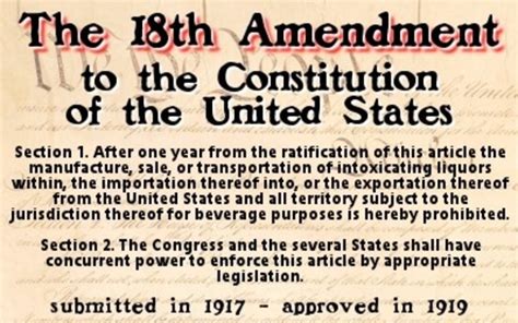 The 18th Amendment Timeline Timetoast Timelines
