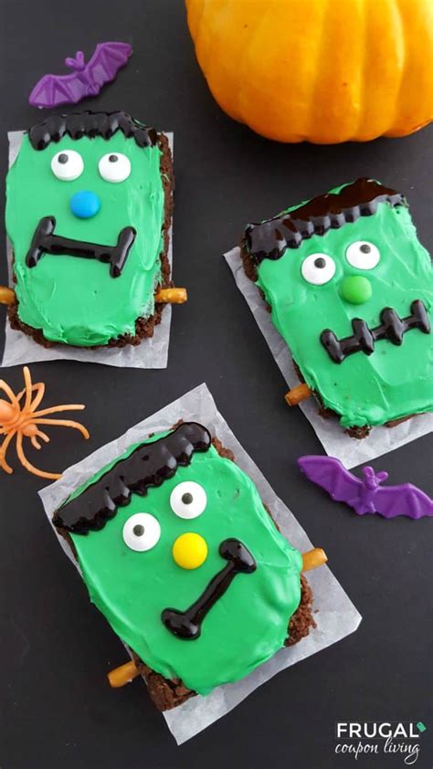 Frankenstein Brownies Halloween Dessert