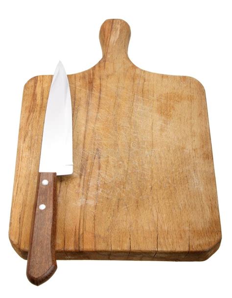 Knife And A Cutting Board Stock Image Image Of Shiny 10999859