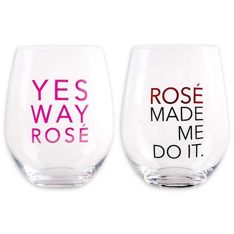 Home Essentials And Beyond Rosé Stemless Wine Glasses Set Of 2 Bed Bath And Beyond
