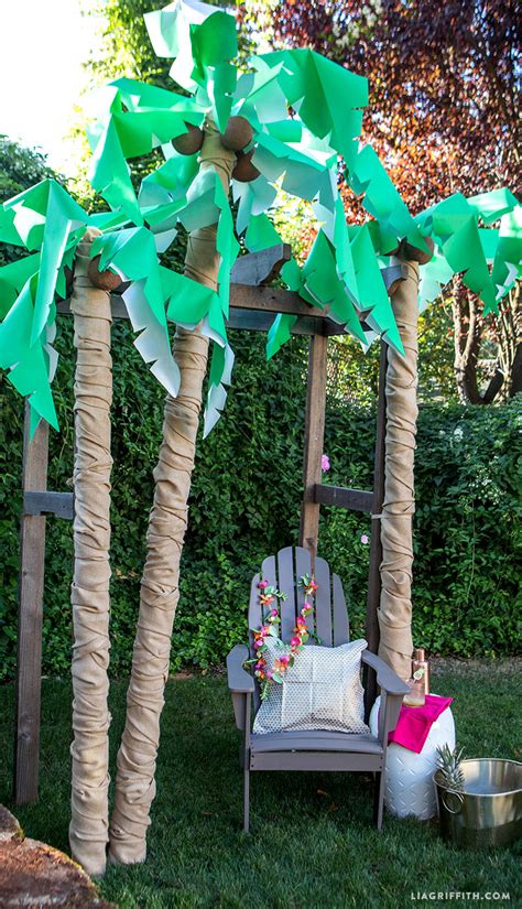 Palm tree home & living. DIY Palm Tree Party Decor - Lia Griffith