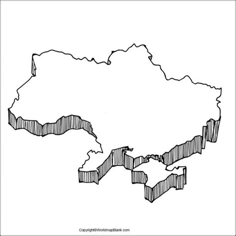 Printable Blank Map Of Ukraine Outline Transparent Png Map