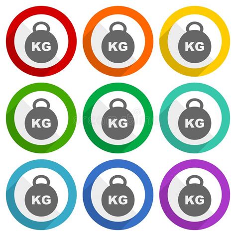 Kilogram Kilo Kg Weight Vector Illustration Set Of Simple Editable