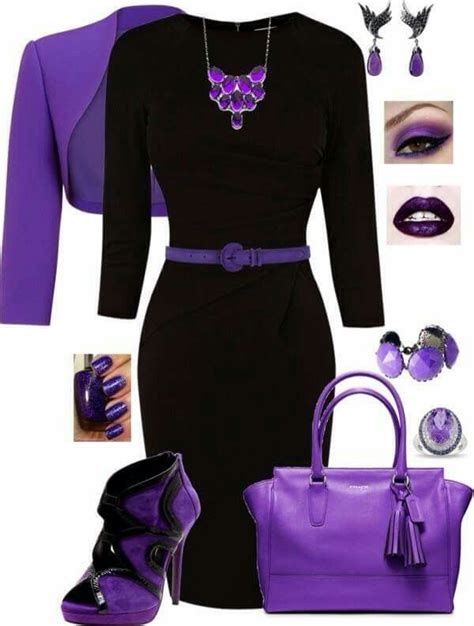 Purple And Black Outfits Fashioncold Purple Fashion Fashion
