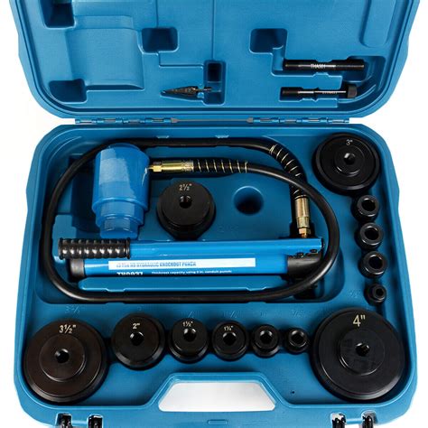 Temco 4 Hydraulic Knockout Punch Electrical Conduit Hole Cutter Set Ko