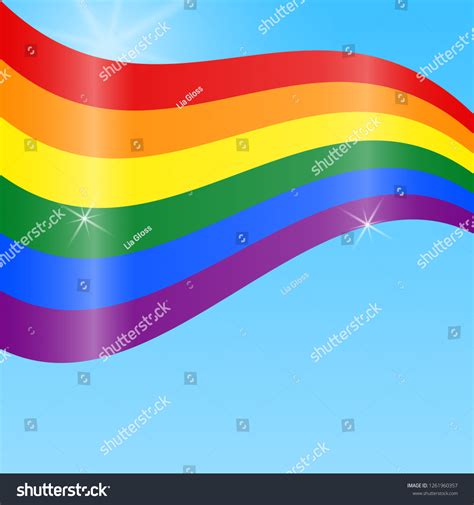 Lgbt Rainbow Flag Celebrating Gay People Stock Vector Royalty Free 1261960357 Shutterstock