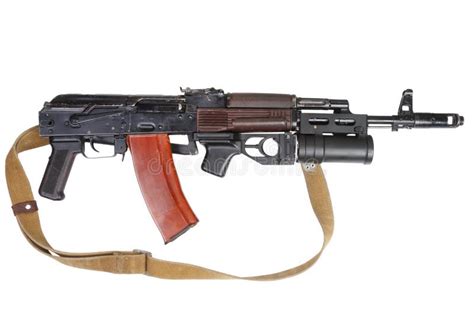 Kalashnikov Ak 74 Rifle With Under Barrel Grenade Launcher Stock Image