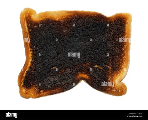 Slice Of Burnt Toast Stock Photo Alamy