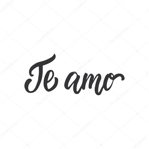 Te Amo Te Amo Frase Caligráfica En Español Texto Manuscrito Aislado