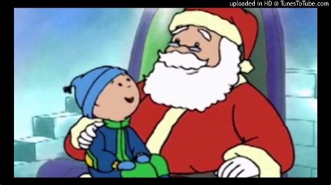 Caillou And Santa Claus Riding In Santas Sleigh Youtube
