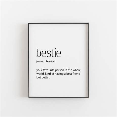 Best Fiend Gift, Bestie Definition, Bestie Gift, Bestie Gifts, Bestie Poster, Gift for Bestie ...