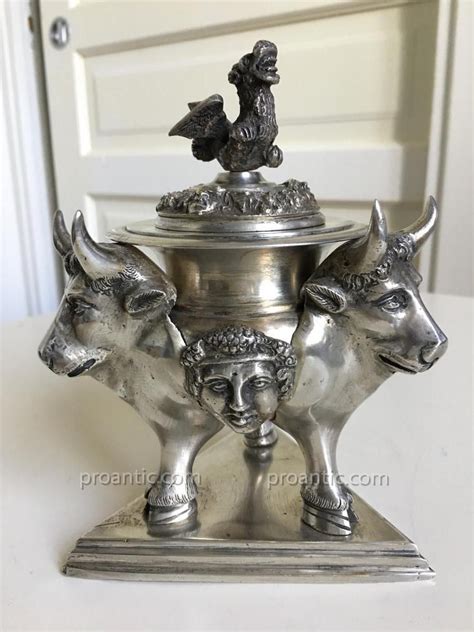Inkwell Inkwell Inkstand Antique Inkwells Inkwell Dragon Wings