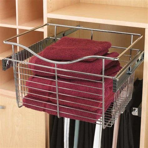 Wire spacing helps prevent smaller items from tilting or falling through. Rev-A-Shelf Pullout Wire Basket 24 inch W x 20 inch D x 11 ...