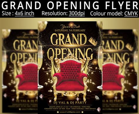 15 Grand Opening Flyer Template Psd For Shop Church And Event