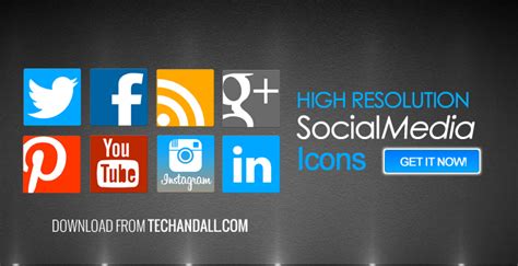 High Resolution Customizable Social Media Icon Set Psd Tech And All