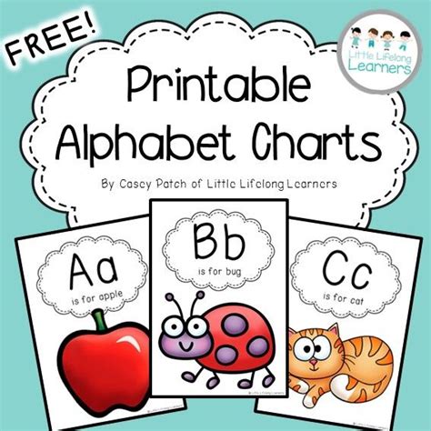 Free Printable Alphabet Charts Perfect For Use At Home And In The