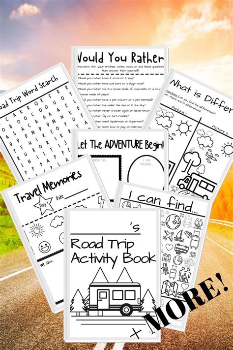 Road Trip Activity Book Etsy