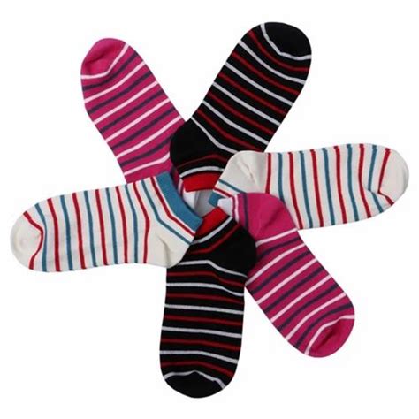 Customized Women Designer Cotton Multicolored Custom Design Logo Socks Manufacturer In Delhi