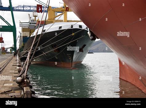 Dockside Scene At A Container Terminal Stock Photo Alamy