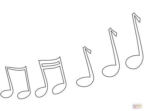 Music Notes Coloring Page Free Printable Coloring Pages