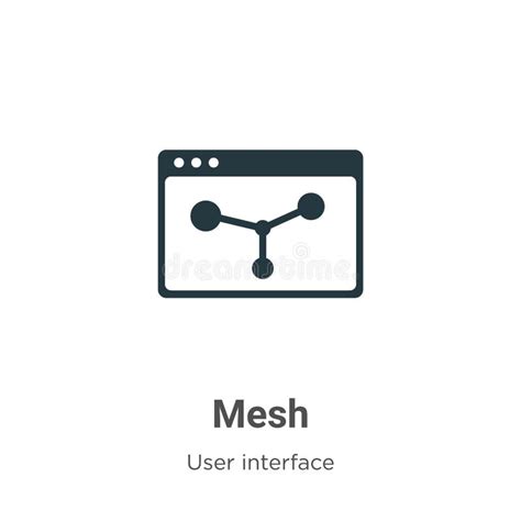 Mesh Icon In Filled Thin Line Outline And Stroke Style Vector