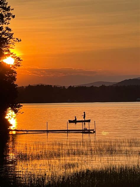 Beautiful Sunset Shot Of Lake Pleasant Back In June Radirondacks