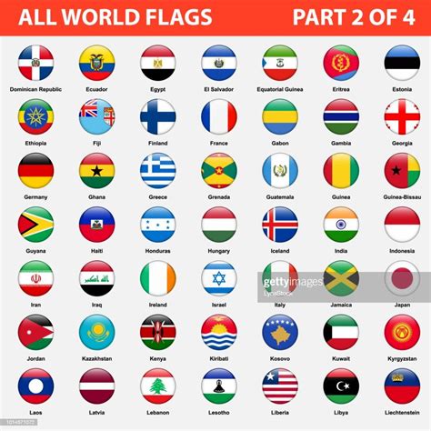 All World Flags In Alphabetical Order Part 2 Of 4 High Res Vector