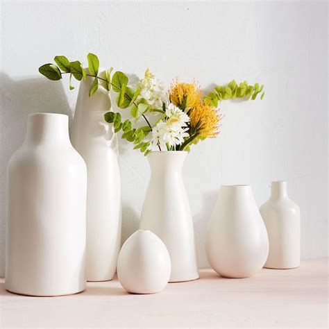 Pure White Ceramic Vases West Elm Uk