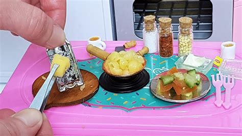 Mini Food Cooking Macaroni And Cheese Kitchen Set Miniature