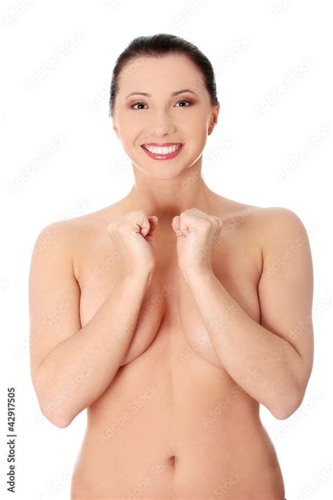 Beautiful Naked Woman Covering Breast Stock Photo Adobe Stock
