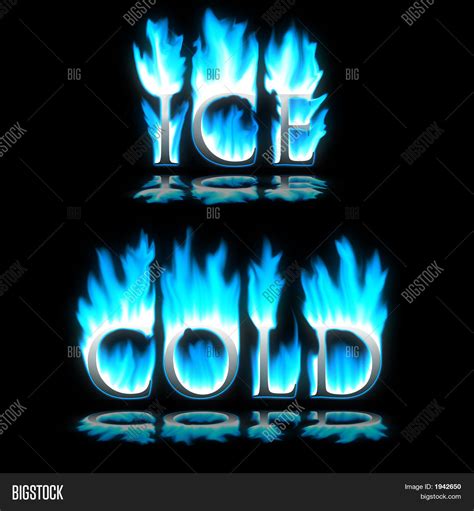 Ice And Cold Text Blue Image And Photo Free Trial Bigstock