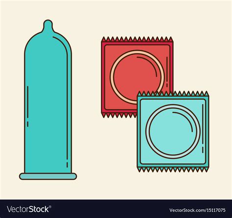 condom and packages flat royalty free vector image