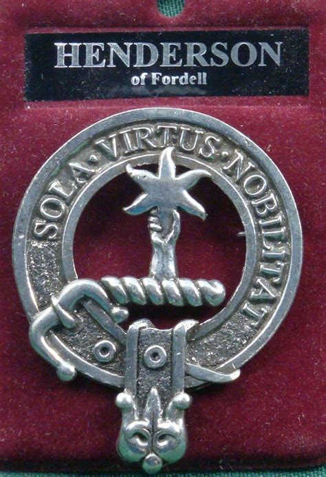Henderson Scottish Clan Crest Pewter Badge Or Kilt Pin Ebay