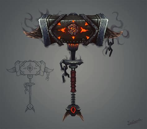Epic Fantasy Hammer Concept Art