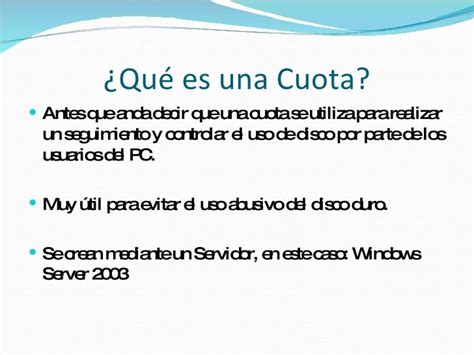 Creación De Cuotas En Windows Server 2003