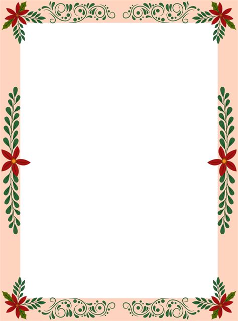8 Best Free Printable Borders Christmas Stationery Pdf For Free At