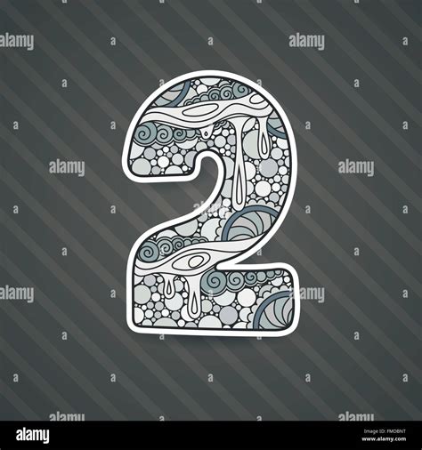 Zentangle Number Vector Decorative Number Stock Vector Image And Art Alamy