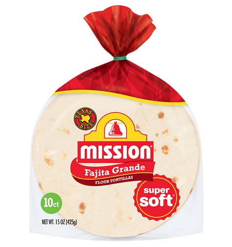 Fajita Grande Flour Tortillas Mission Foods