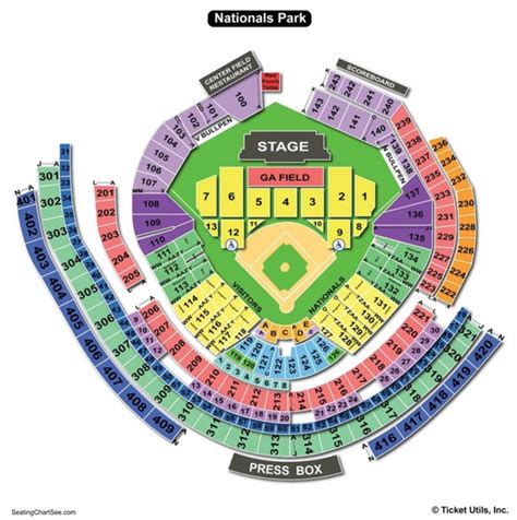 Nationals Park Seating Chart Seating Charts Tickets