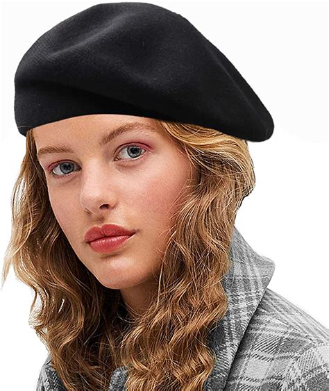 women faux fur beret hat solid color beret cap classic french beret compare lowest prices