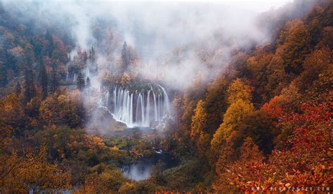 Autumn In Croatia Plitvice Lakes National Park Plitvice Lakes Waterfall