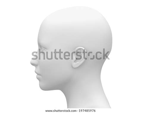 Female Head Blank Mannequin Side View 스톡 일러스트 197485976