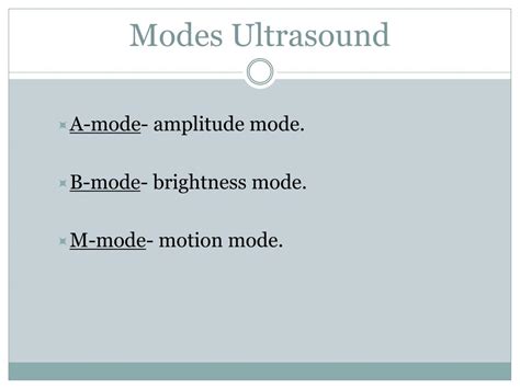 Ppt Modes Ultrasound Powerpoint Presentation Free Download Id5466126